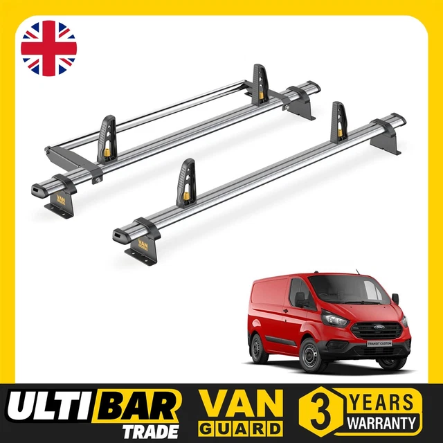 FORD TRANSIT CUSTOM Roof Rack for 20132025 [H1] 2 Bars & Roller
