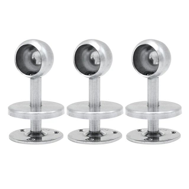 3 pcs placard pôle douille support de tige tringle à rideau rideau de douche 5