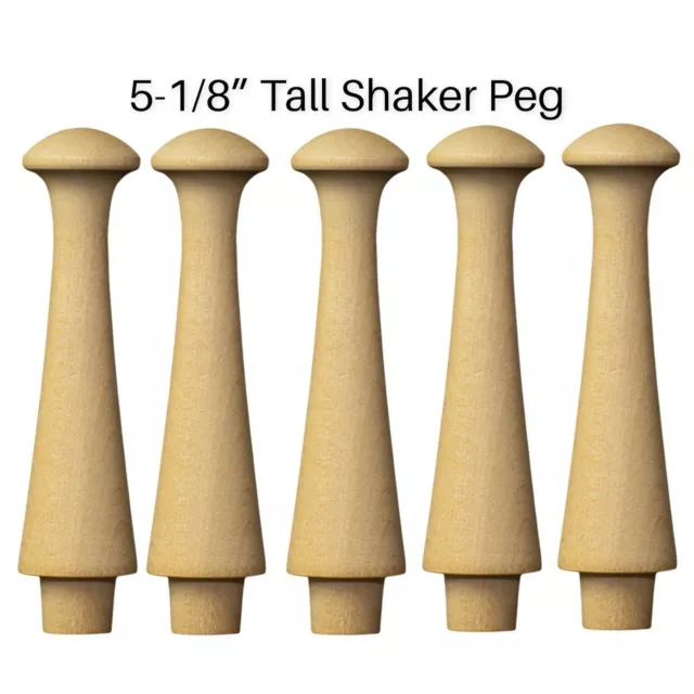 5- 5-1/8" Shaker Peg Wall Hanger Shaker Peg Hook Hanger Wall Mount Shaker Peg