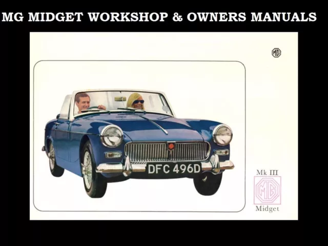 MG MIDGET WORKSHOP & OPERATIONS MANUALS - 450pgs w/ Service Repair & Maintenance