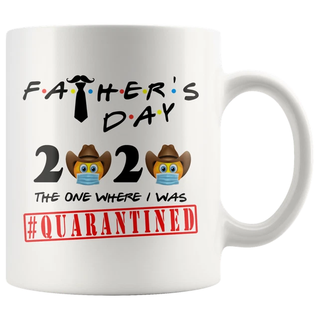 Tasse cadeau de quarantaine de la fête des pères pour papa | tasse emoji à distance sociale cadeau papa