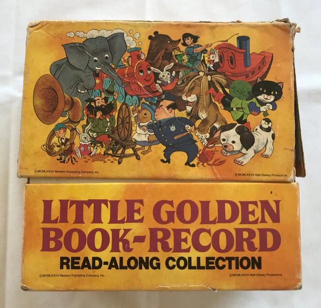 18 LITTLE GOLDEN Book/Record ReadAlong Collection Box Disneyland 1977