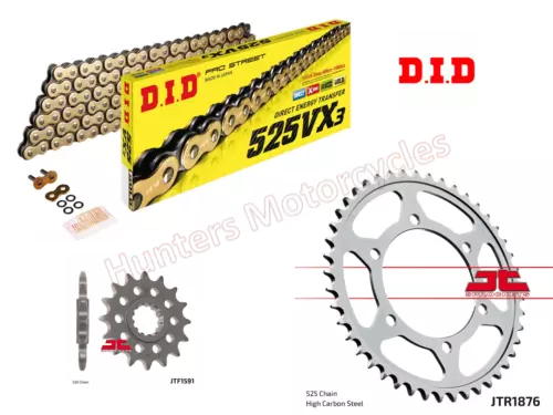 Yamaha 700 Tenere DID Gold X-Ring Chain and JT Sprocket Kit Set 2020 to 2022