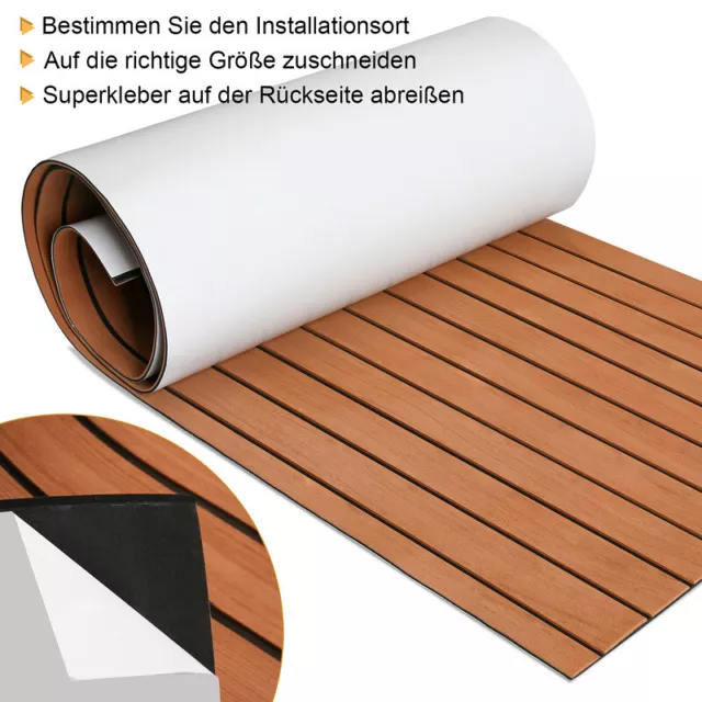 Bodenbelag Matte Bootsdeck 240/190cm Yacht Teak EVA Schaum Deck Teppich Boot