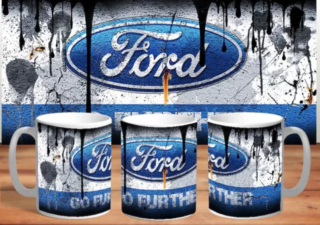 Vintage Distressed FORD Oil Can Mug Retro Coffee, 11oz Mug , mechanic , car