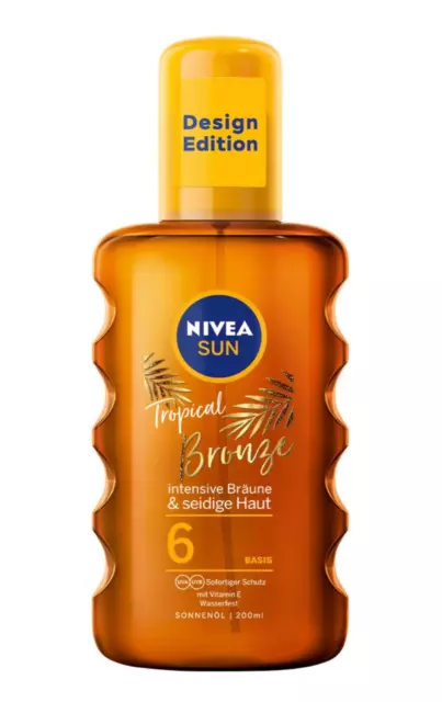 ✅ Nivea Sun Tropical Bronze Sonnenöl UV-Schutz Ölspray intensive Bräune 200ml ✅
