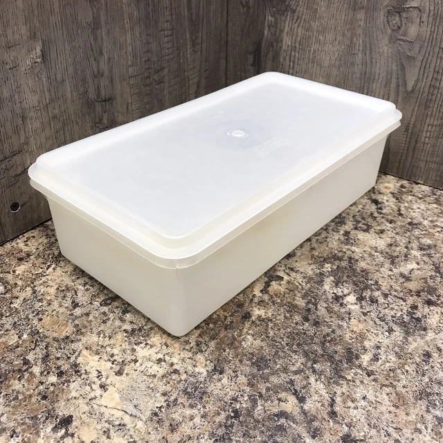 VINTAGE TUPPERWARE RECTANGLE Cookie/Cracker /Cupcake Container 677 ...