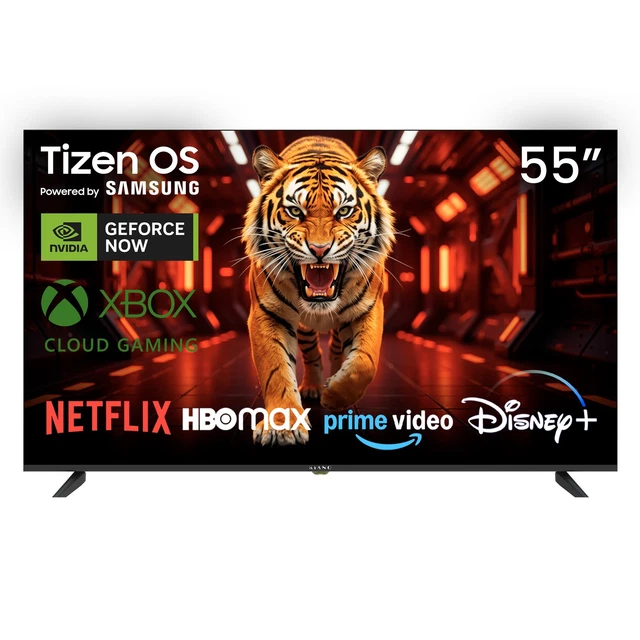 ANTTEQ AV32H3 Smart TV 32 Pouces (80 cm) Téléviseur avec Netflix, Prime Video, Rakuten TV DAZN, Disney+, Youtube, WiFi, Triple-Tuner DVB-T2 / S2 / C, Dolby Audio - AntteQ Group B.V