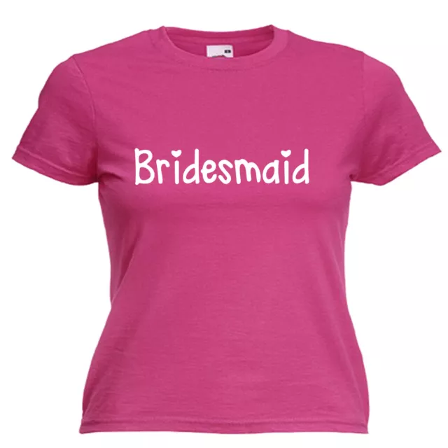 Bridesmaid Ladies Lady Fit T Shirt Size 6 -16