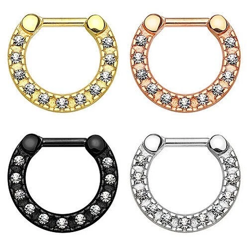 Anneau Septum Or Piercing Septum Fer à Cheval 16G - Acier