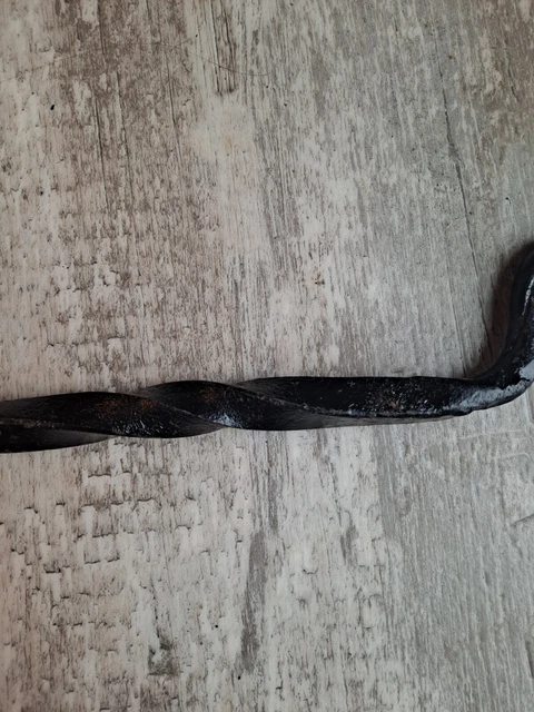 Antique Barn Door Gate Latch Lock Hand Forged Twisted Wrought Iron 11" Hook  Eye 5