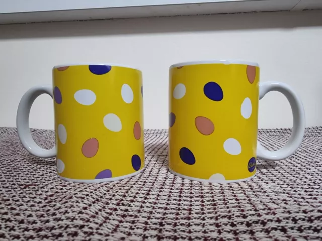 2 x Cadburys Mini Eggs spotty Mugs Easter Chocolate