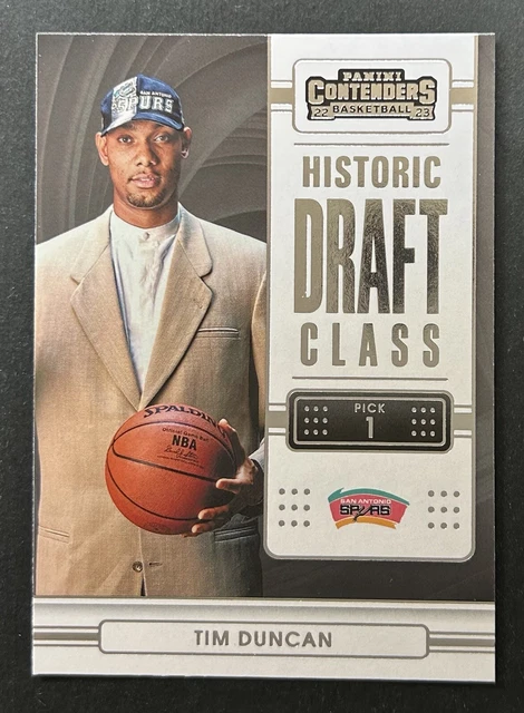 2022-23 Panini Contenders Tim Duncan Historic Draft Class #3 San Antonio Spurs🏆