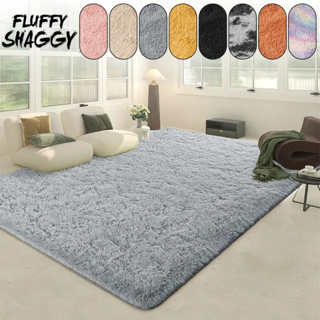 Thick Shaggy Large Rugs Hallway Rug Runner Non Slip Living Room Carpet Floor Mat