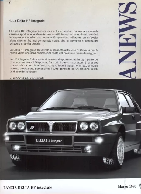 Lancia Delta HF integrale Evo 1993 Press kit Geneva Show + 2 press photos