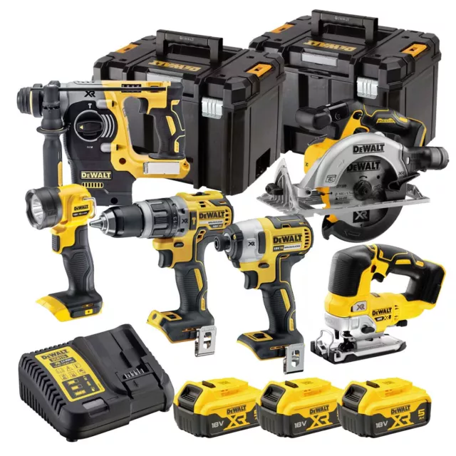 DeWalt DCK690P3T-GB 18V 6 Piece Brushless Power Tool Kit with 3x 5.0Ah Batteries