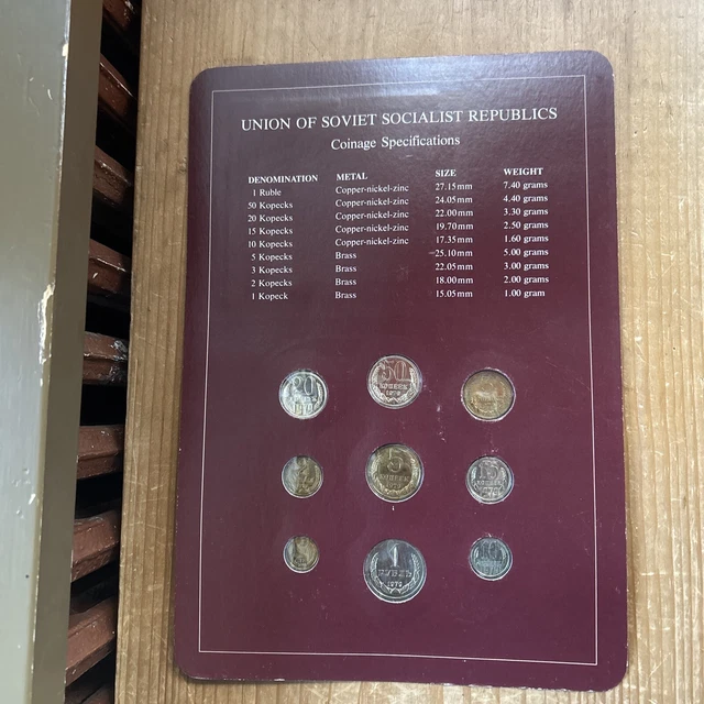 Coin Sets of All Nations USSR Russia w/card UNC all 1979 2
