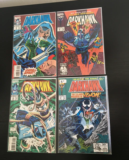 DARKHAWK  Lot Of 4 Marvel Comics Books Vintage Key Issue #14,33,26,29