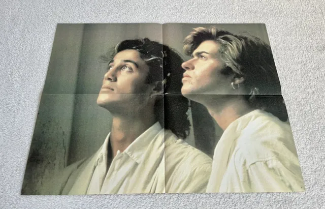 WHAM 1985 GEORGE MICHAEL Swedish Poster Music magazine 1980s Vintage Rare