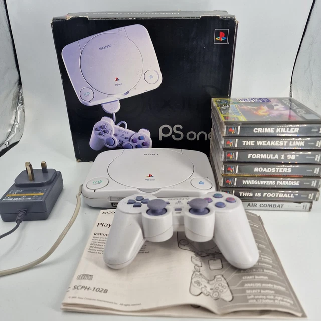 Sony Playstation 1; PSONE; PS1 SCPH-102B Controller pacchetto console 7 giochi HDMI
