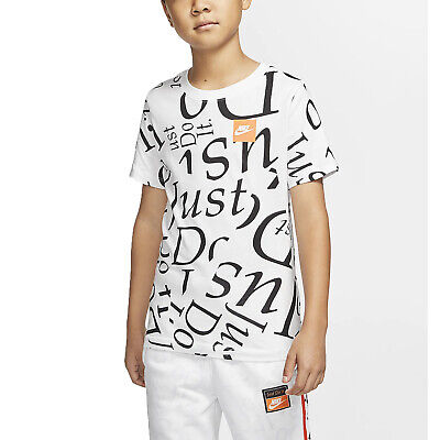 Nike Sportswear Jdi T-Shirt Bianca in Cotone Da Bambino CT2617-100 97708-XS