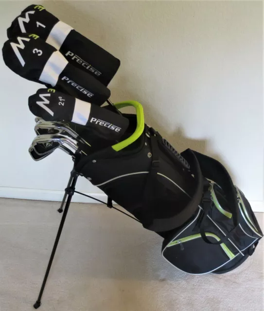 Tall Men's Complete Golf Set  Driver, Wood, Hybrid, Irons Putter Clubs Stand Bag