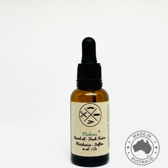 Beard Oil Fresh Fusion 30ml - 100% Natural - Made in Australia