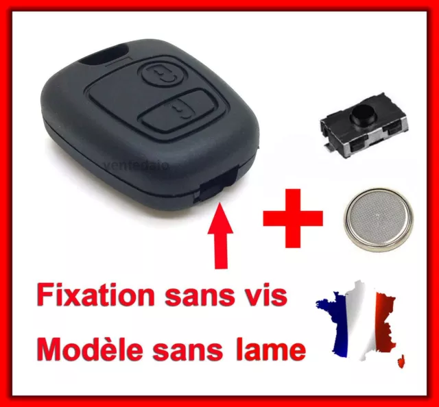 Coque Clé Plip Pour CITROEN Saxo Xsara Picasso Berlingo SANS VIS +1 Switch +Pile