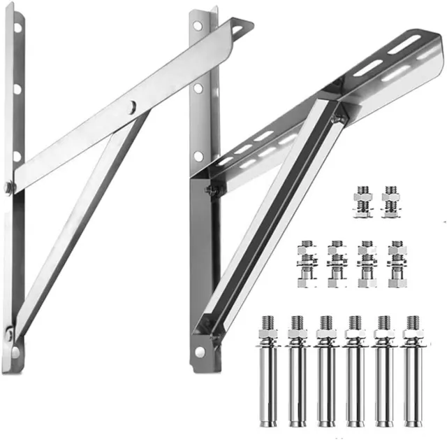 2x Wall Mounting Bracket for Mini Split Air Conditioner Outdoor Stainless Steel