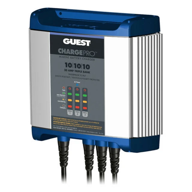 Marinco 2731A Guest ChargePro Battery Charger 3 Bank Charger 120V Power Supply