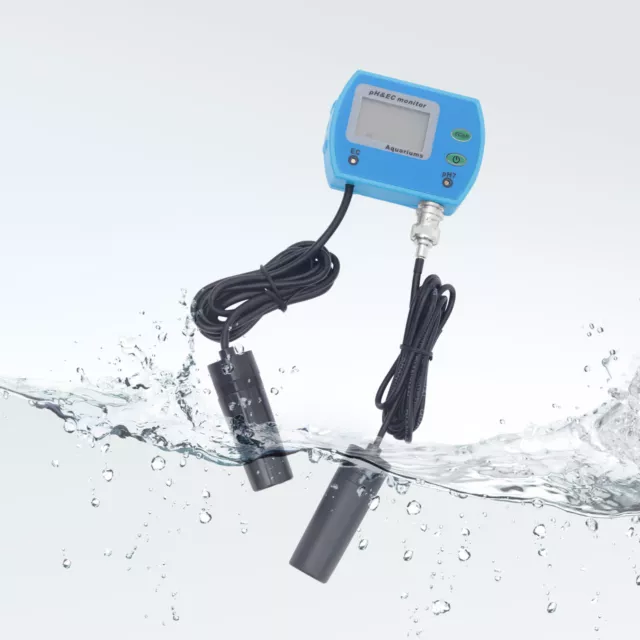 Digital LCD Messgerät Wasser pH / EC Wert Tester Meter Aquarium Pool Prüfer DE!