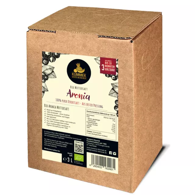 Bio Aroniabeerensaft 100% Direktsaft, 5l – Reformhaus Now