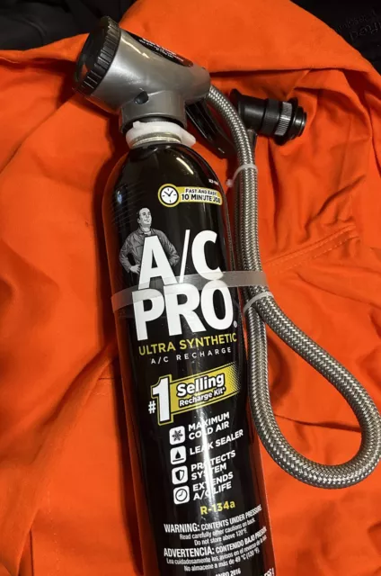 Ac Pro Ultra Synthetic Ac Recharge R 134a W Hose And Gauge 20 Oz New