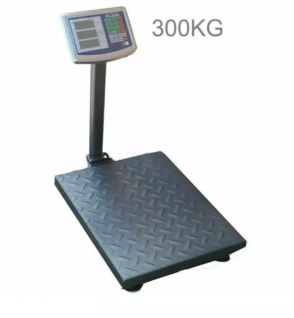 Bilico Bilancia Digitale 300Kg Elettronica Display Bascula Piatto 40 X 50 Cm