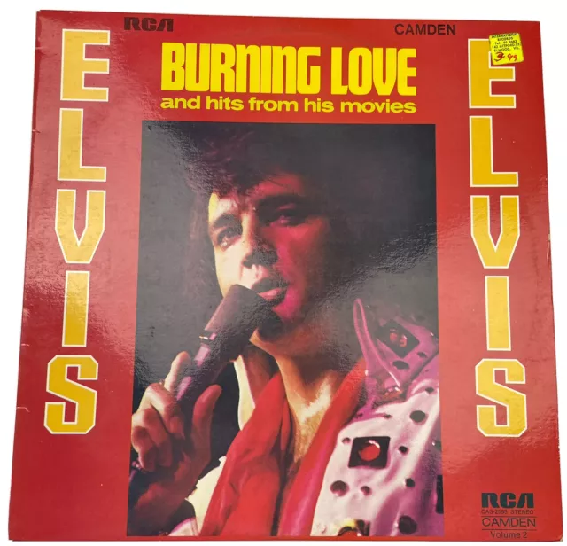 Elvis Presley Burning Love Vinyl Record 12” 33 RPM CAS-2595 RCA Camden 1972