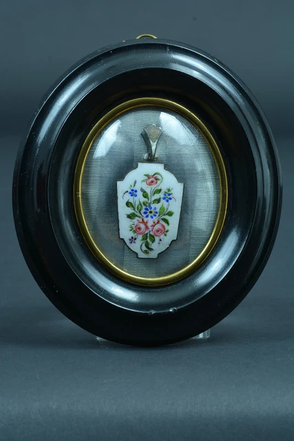 Pendentif Ancien Plaque Or (probablement Plaqué Or) Porte-photos - Verre Bombé - Bijou Vintage