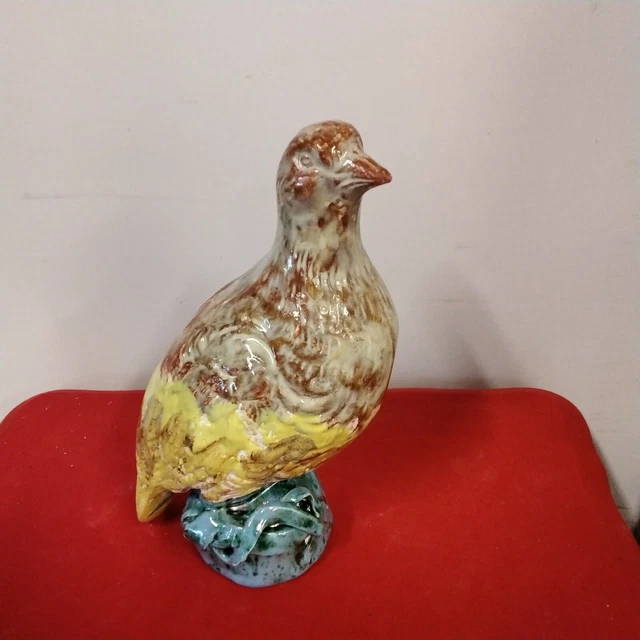 Pigeon au multiples couleurs Faience De Desvres Hauteur 23 cm Déco