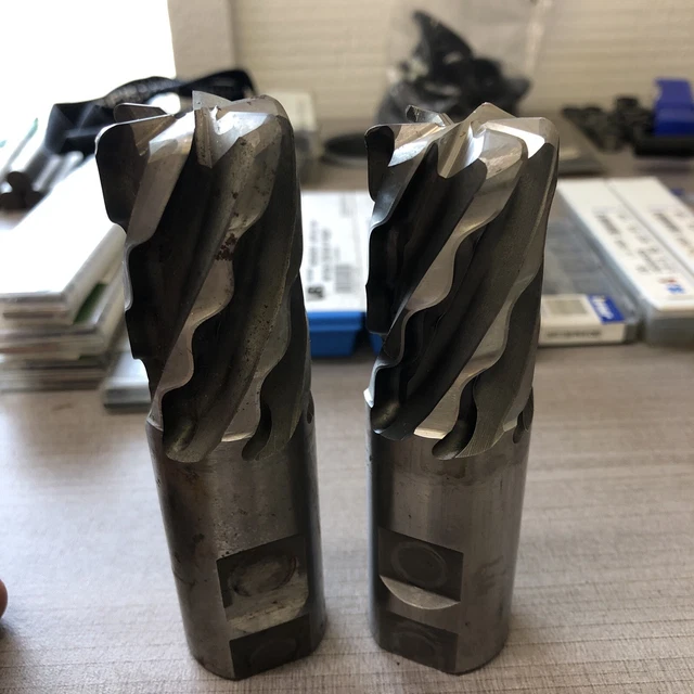 Weldon KPSC40-8 1-1/4 HSS Roughing End Mills Great Shape Qty 2 For This Sale