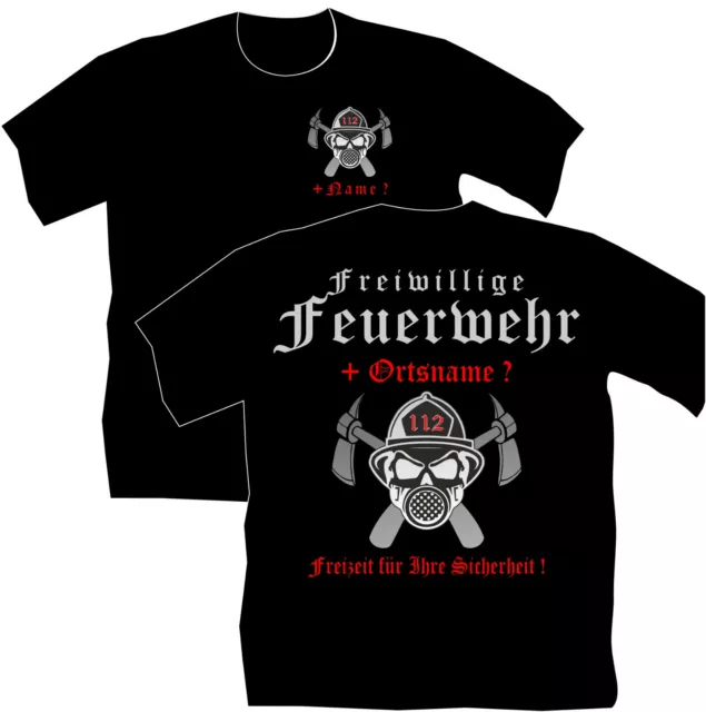 Freiwillige Feuerwehr T-Shirt Bekleidung Ausrüstung Logo Shirt Ortsname FFW 61