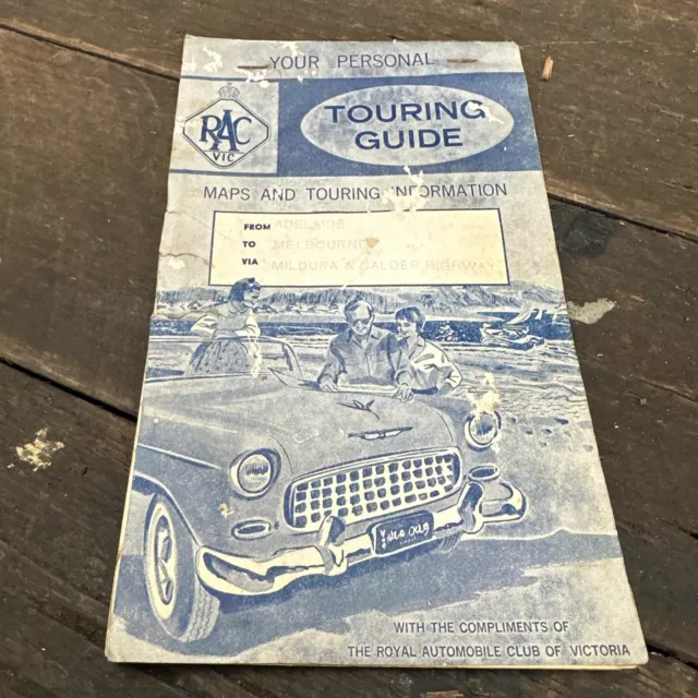 RACV Touring Guide Vintage Adelaide - Melbourne via Mildura & Calder Hwy