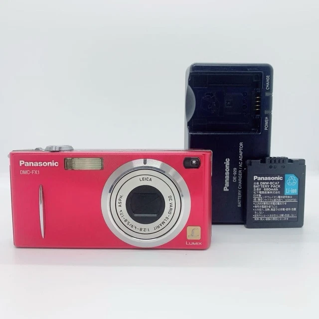 PANASONIC LUMIX DMC-FX1 Red Compact Digital Camera Retro