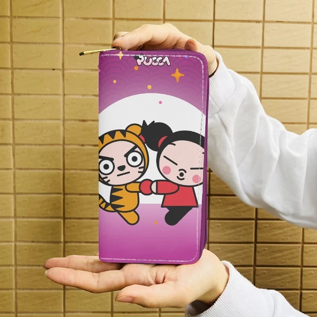PUCCA big head girl wallet fold long purse wallet cards handbag card bag pouch