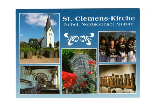 AK Ansichtskarte St. Clemens-Kirche / Nebel / Nordseeinsel Amrum