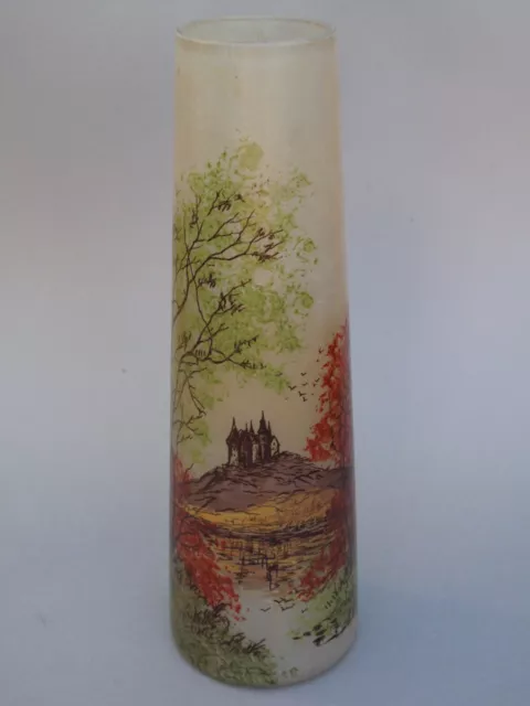 Beau vase en pâte de verre signé Legras, Art Nouveau.