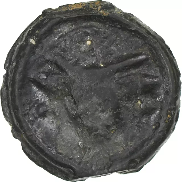 [#1178208] Remi, Potin au bucrane, 1st century BC, VF(30-35), Bronze, Delestrée: