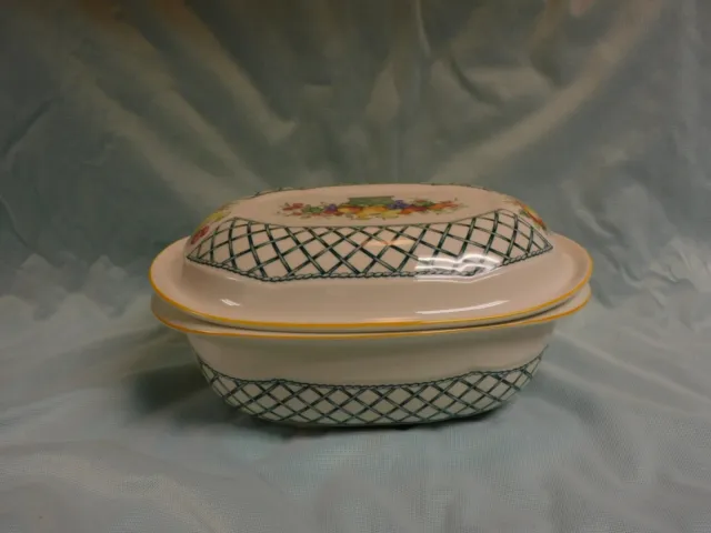 Villeroy & Boch "Basket" Covered Serving Dish With Lid Oval 9 1/4 " Perfect New