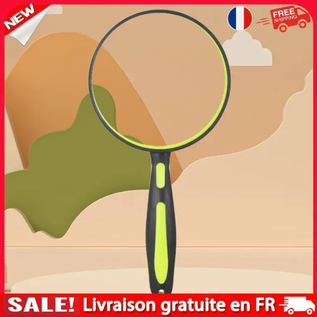 6X/5X/4X Magnifier Handheld Magnifying Glass Portable for Reading (Green 70mm)