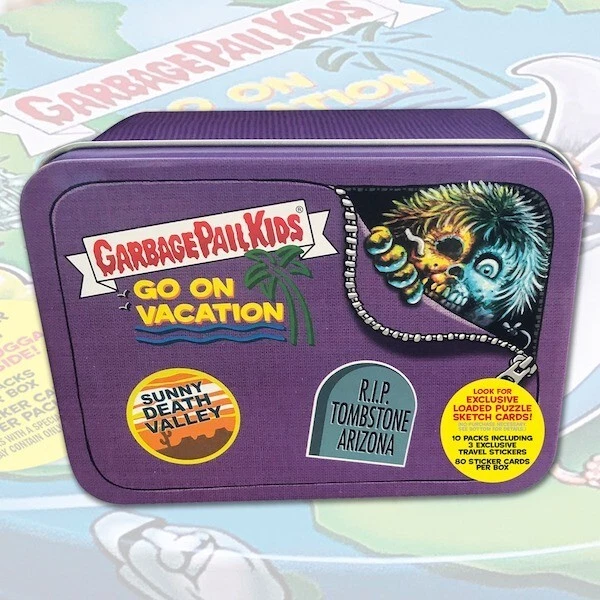 2021 Topps Garbage Pail Kids GPK Go on Vacation Blaster Tin Box