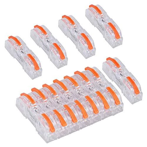 Supkiir 50Pcs Compact Wire Conductor Connectors DIY Splicing into 2/3/4/5/6 W...