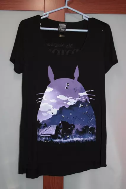 Womens Studio Ghibli, My Neighbor Totoro Silhouette, Loose Fit T-Shirt, Size M